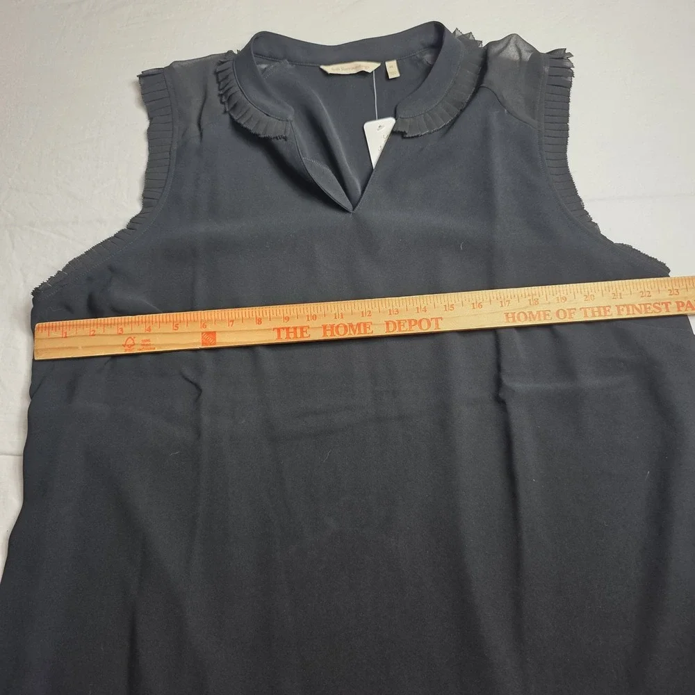 soft surroundings women's nyssa tank black 2x tags